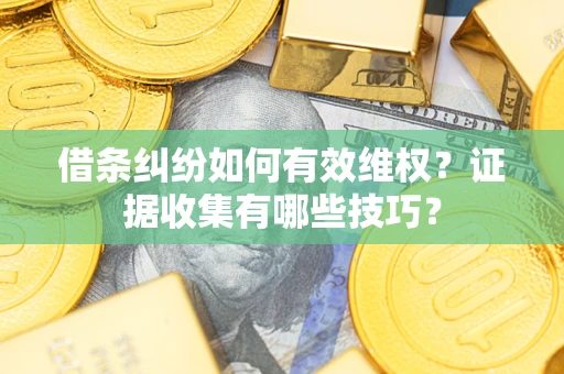 济南借条纠纷如何有效维权？证据收集有哪些技巧？