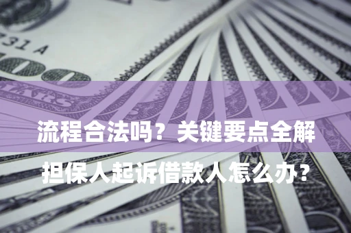 济南

担保人起诉借款人怎么办？流程合法吗？关键要点全解析