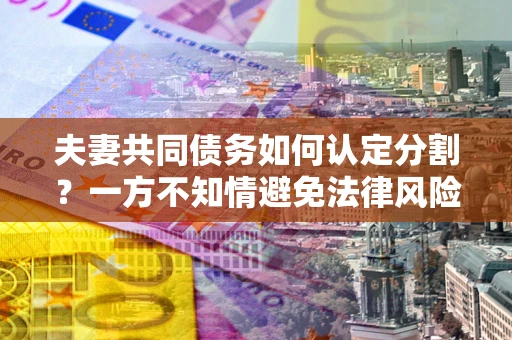 济南夫妻共同债务如何认定分割？一方不知情避免法律风险必看！
